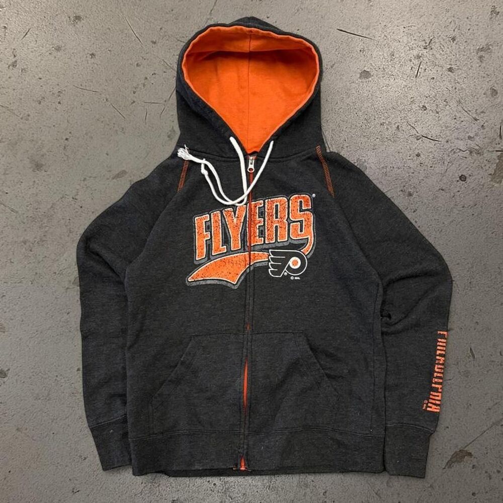 Y2K Womens Philadelphia Flyers Zip Up Hoodie SZ M